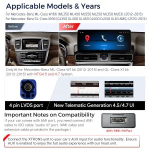Mercedes-Benz GLE Android Unidad Principal