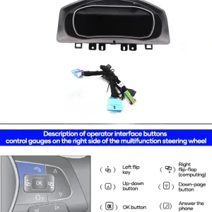 Cuadro de instrumentos digital Volkswagen Tiguan 2009–2017 12.3-inch conectores traseros y puertos de cableado