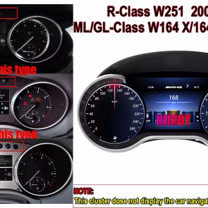 Mercedes ML GL Digital Cluster 2012-2015 | 12.3″ CarPlay, Android Auto