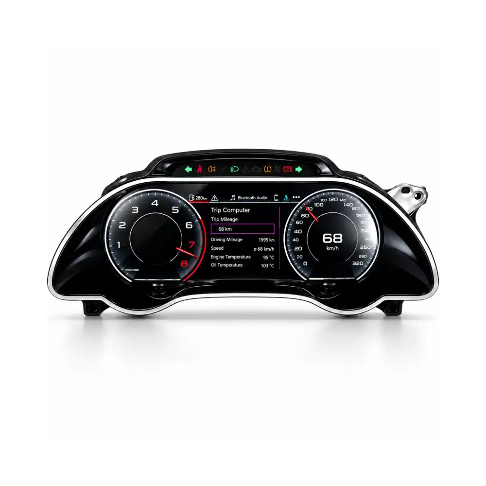 Mejora tu Audi A5 B8 (2008-2016) con un cuadro de instrumentos digital LCD de 12,3″, instalación al estilo OEM, conservación de los datos del vehículo, mandos en el volante y compatibilidad con iKAGOO.