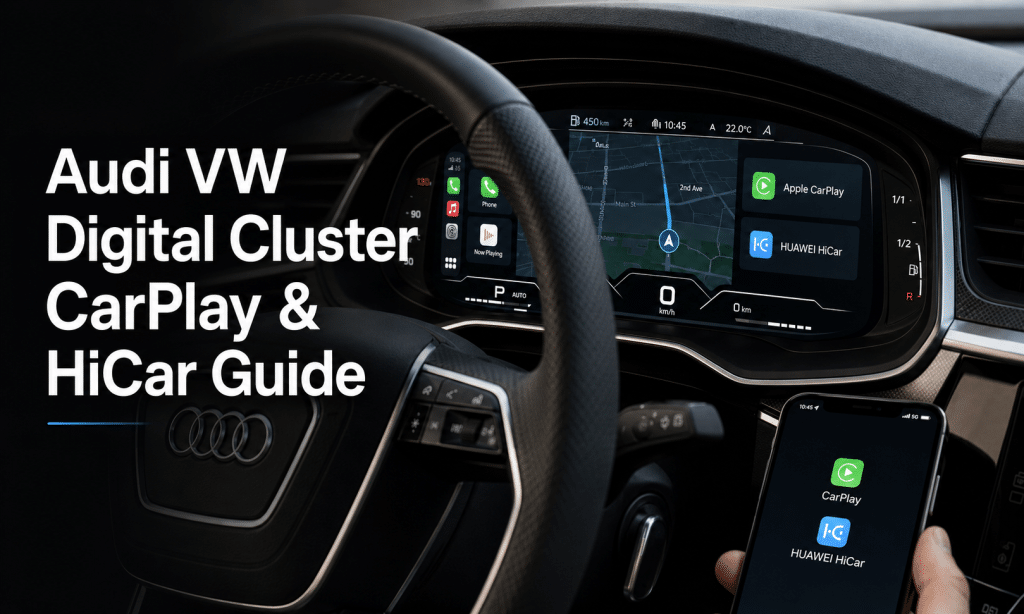 Conecta inalámbricamente CarPlay a la guía de instalación del cuadro digital Audi VW