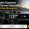 Instalación del kit de actualización de doble pantalla en el interior del Porsche Cayenne 2018-2023