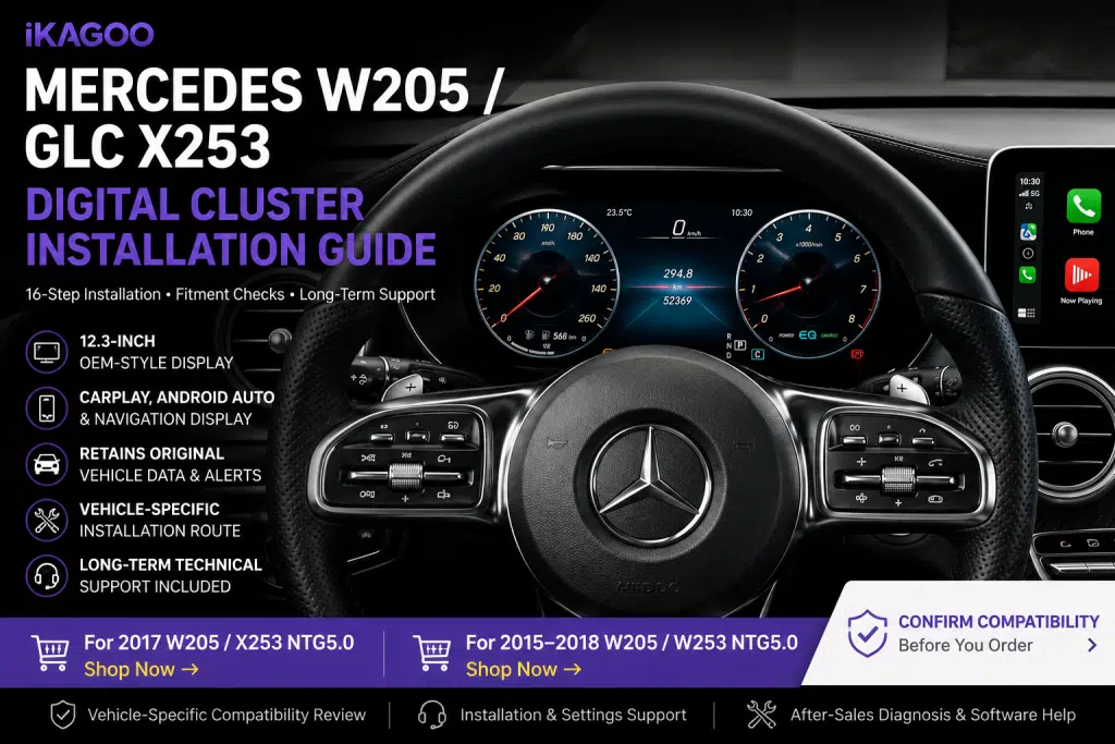Mercedes W205 digital cluster installation guide