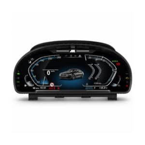 Visualización del velocímetro y los indicadores del cuadro de instrumentos digital BMW X5 E70 en pantalla de 12.3 pulgadas