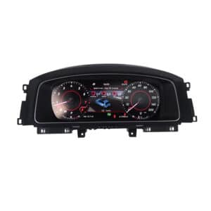 Pantalla digital del cuadro de instrumentos virtual del VW Golf Mk7 que muestra velocímetro y marcha