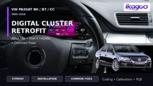 Instalación y adaptaciones del cuadro de instrumentos digital en los modelos VW Passat B6, B7 y CC, así como soluciones habituales