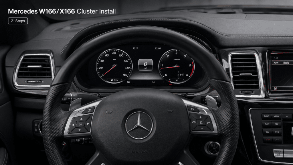 Instalación del clúster digital Mercedes W166 X166 | 2012–2019