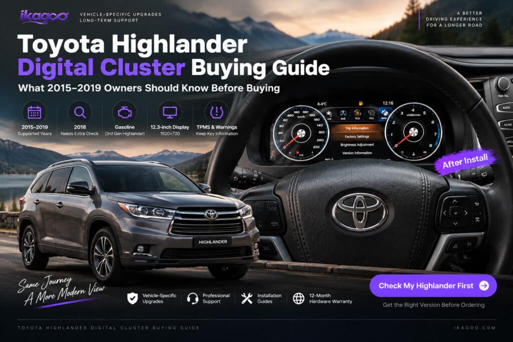 Guía de compra del cuadro de instrumentos digital para Toyota Highlander: Lo que los propietarios de 2015–2019 deben saber antes de comprar