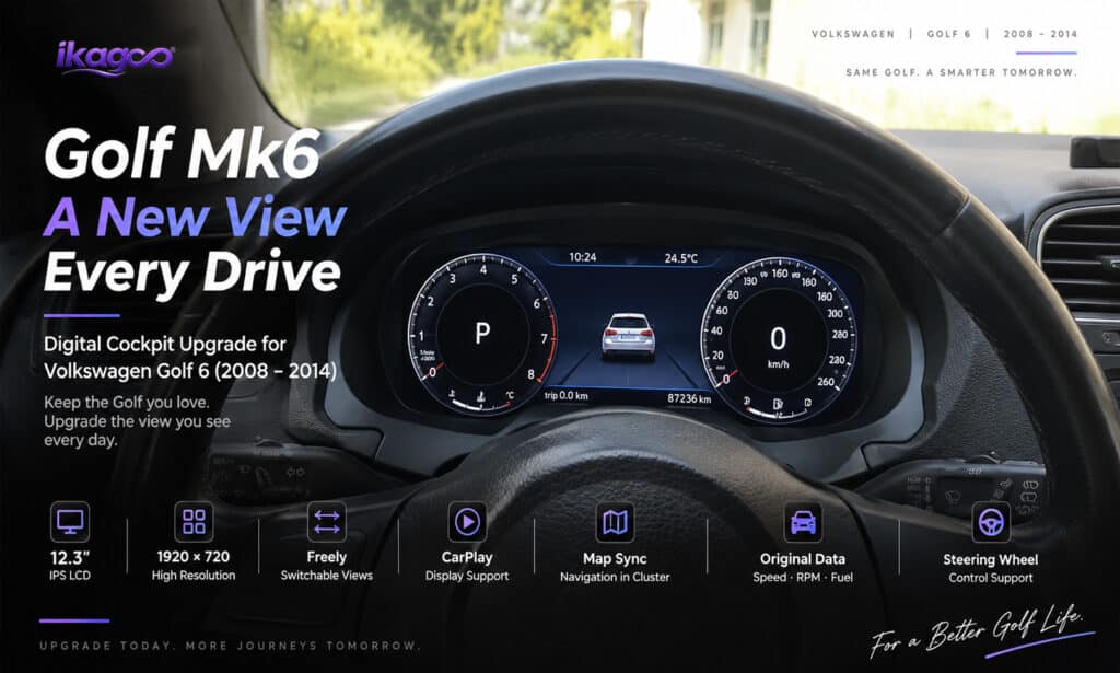 Actualización del Digital Cockpit para Golf Mk6: CarPlay, sincronización de mapas y más