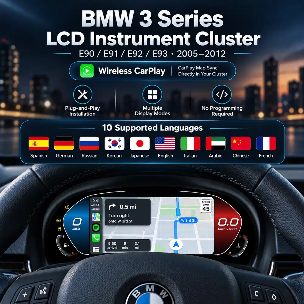 BMW E90 E91 E92 E93 Digital Cluster Image 09 BMW E90 E91 E92 E93 digital cluster 2005-2012 image 09