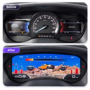 Ford Ranger Everest T7 T8 2016-2021 digital instrument cluster ui before after