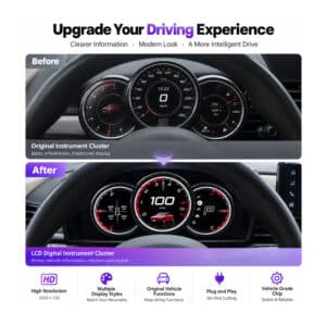 Comparación antes y después del cuadro de instrumentos digital MINI Cooper F55 F56 F57