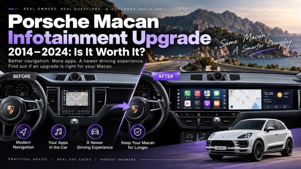 Actualización del sistema de infoentretenimiento Porsche Macan: ¿CarPlay o pantalla dual?