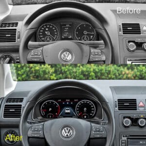 cuadro digital vw touran antes después de la mejora