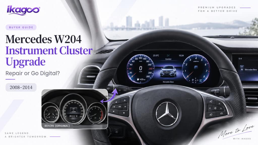 Actualización del cuadro de instrumentos Mercedes W204: ¿reparar o pasarse a digital?