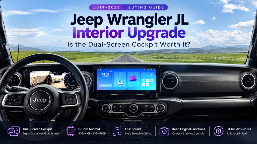 Actualización del interior del Jeep Wrangler JL: ¿Vale la pena la cabina de doble pantalla?