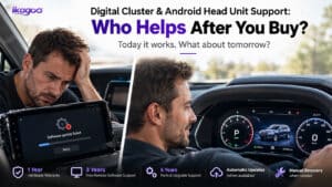 Soporte a largo plazo para electrónica del automóvil: comparación para compradores de seis casos reales de chat de clientes y soporte iKAGOO de 1 año para hardware, 3 años para software y 5 años para piezas