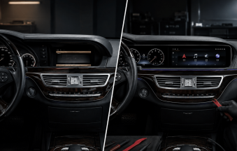 Instalación de una unidad principal con Android en un Mercedes W221