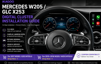Guía de instalación del cuadro de instrumentos digital del Mercedes W205